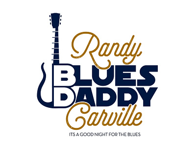 Randy Blues Daddy gold guitar logo logo design logodesign logotype music rock