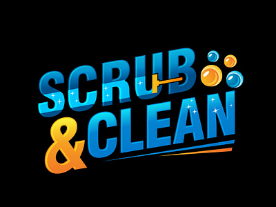 Scrub & Clean clean cleaning color colorful concept logo logo design logodesign