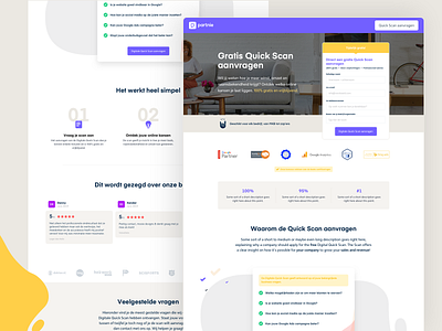 Partnie - Quick Scan Page app branding colors design experience form interface landingpage styleguide typogaphy ui uiux user ux web webdesign website