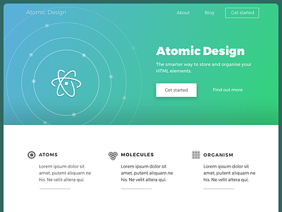 Atomic Design - Landing page 003 atomic dailyui design landing page ui