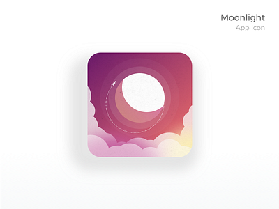 Moonlight | App lcon app clouds icon moon moonlight space spaceship