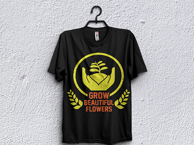 Grow beautiful flowers t-shirt design