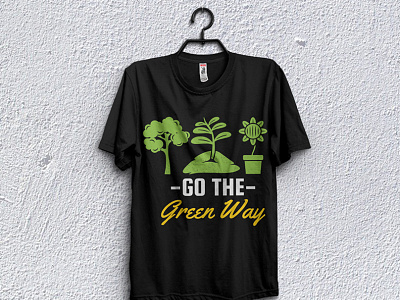 Go the green way t-shirt design
