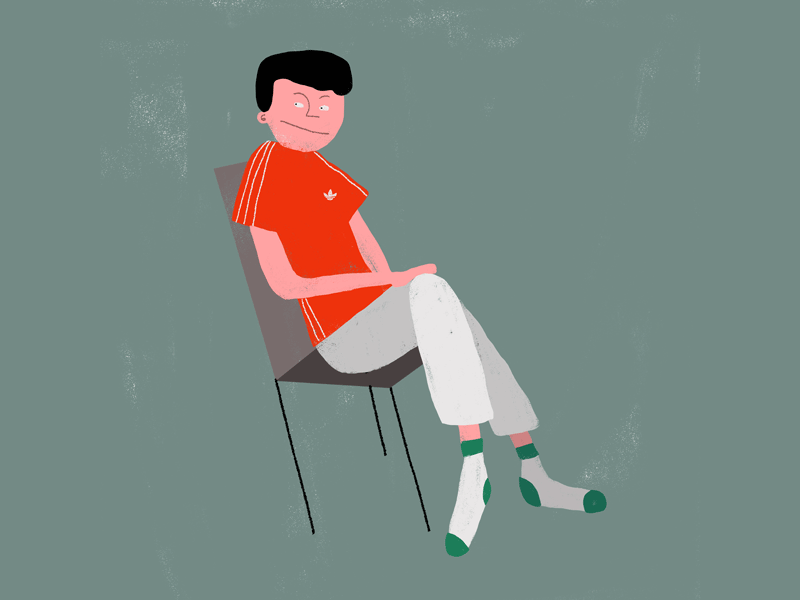 A OK adidas animated animated gif animation brush chair drawing frame animation frame by frame frame by frame animation gif illustration ok socks texture