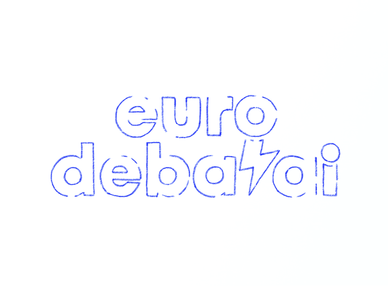 Eurodebatai ⚡️ animation bolt branding brush drawing frame animation frame by frame frame by frame animation gif gif animated line logo logo design logotype texture typography