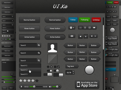 Dark & Shiny Ui Kit