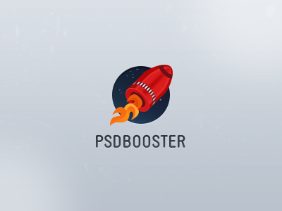 Psdbooster booster flame freebies graphics icons logo marketing premium psd rocket ui kits web