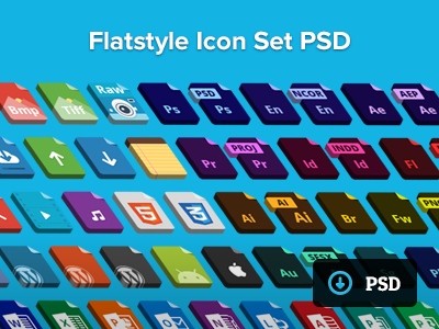 Flatstyle Icon Set Psd