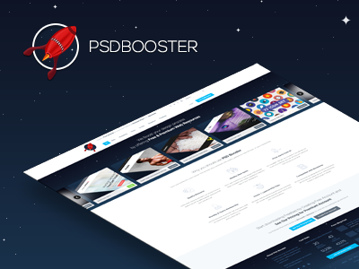 Psdbooster is live ! free live psd psdbooster resources rocket stars