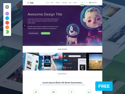 Baka Premium Psd Theme For Free baka bootstrap freebies parallax portfolio psd theme website