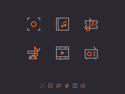 Music App Navigation Icons