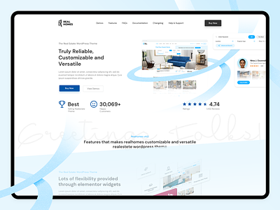 Real Homes Landing Page - Header agent booking landing property real estate real estate agency realtor rental reviews themeforest travel vacation web wordpress