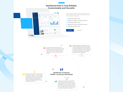 Real Homes Landing Page - Features & testimonial agent booking dashboard features landingpage property real estate agency realestate realtor rental testimonial themeforest travel ui web website