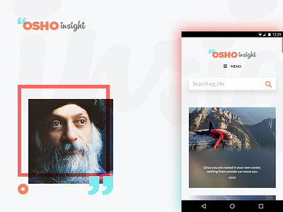 Oshoinsight design insight logo osho quote responsive web
