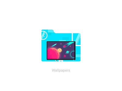 Personal folder icons update 4 dell desk display folder folders icons material design monitor screen wallpaper windows workspace