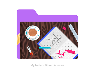 Personal folder icons update 6 + new logo / mark desk folder folders icon icons logo marker notebook pencil ruler scissors tea