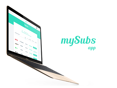 mySubs App Website app branding macbook web webdesign website