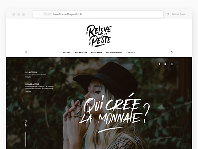 La Relève et La Peste new design blog header homepage landing web webdesign
