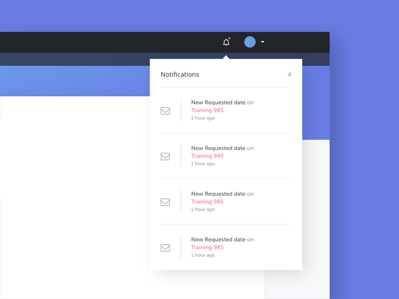 Notifications by Pierre Pykto on Dribbble