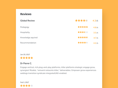 Review Display rating review star ui web webdesign