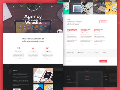 NEW TEMPLATE AGENCY blog business clean corporate flat landing page modern news portfolio responsive template webdesign