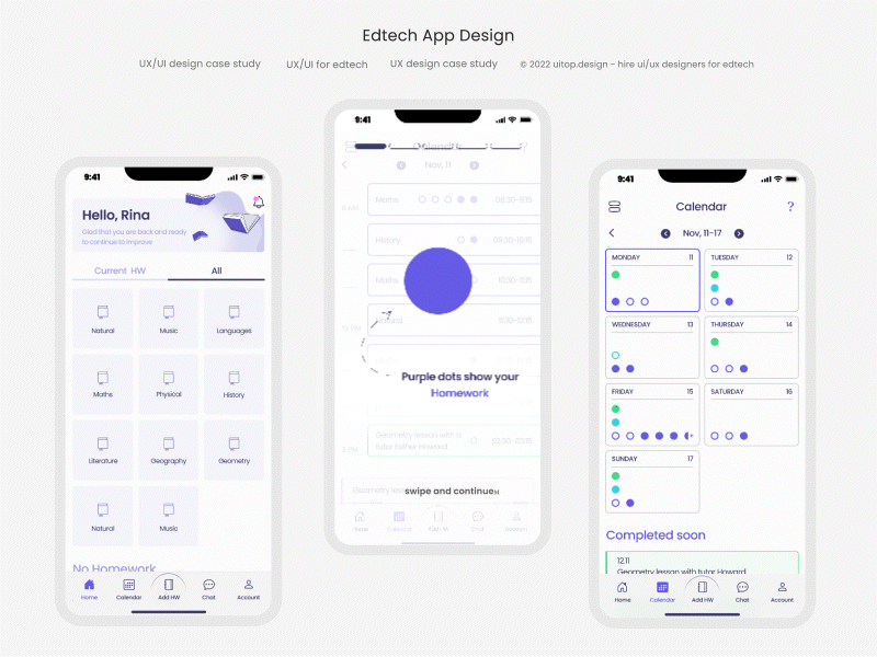 FocusED - Mobile App UI/UX for Edtech animation app design designers for hire edtech app design motion typography ui ux ux design case study ux prototyping ux warframing uxui design case study uxui for edtech