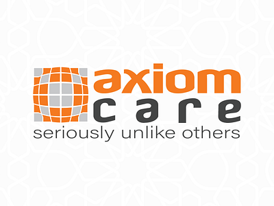 Logo Design Axiom Care axiom brand identity branding cool creative design graphic design illustration logo minimal orange vector