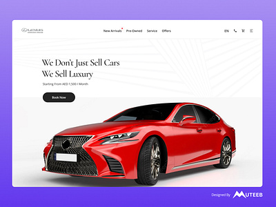 Luxury Car Landing Page Design