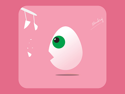 Shelly Cute Character 😊 character creative cute egg eggshell fun funny graphic design hungry illustration logo loving minimal minimalistic shell shelly simple vector yumurta