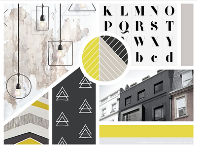 Bold + Geometric Moodboard bold brand design geometric minimal moodboard