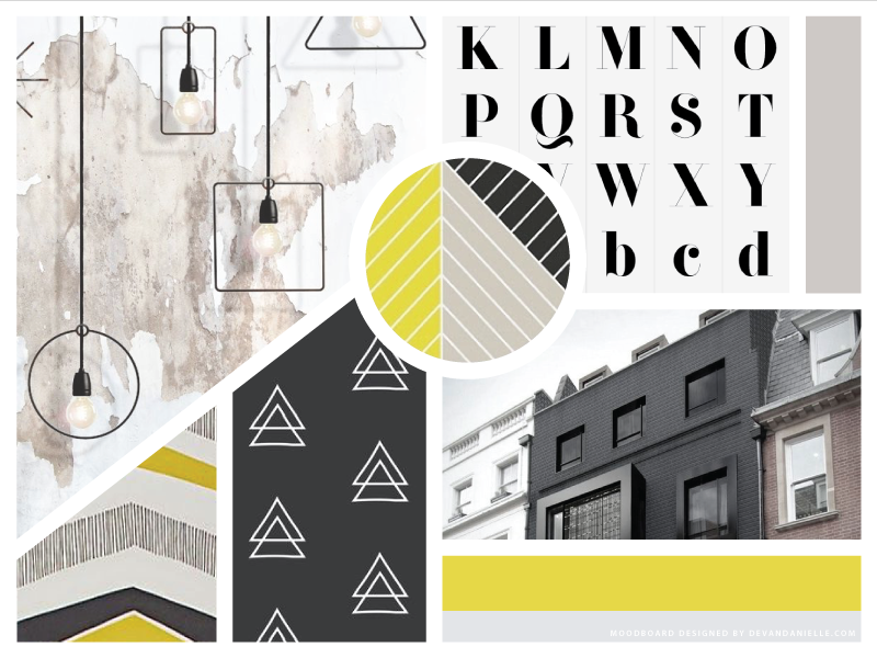 Bold + Geometric Moodboard by Devan Danielle on Dribbble