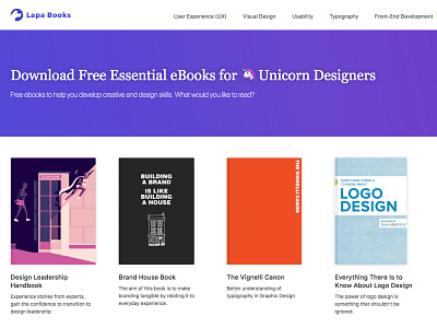 Ebooks for 🦄 Unicorn Designers