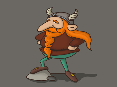 Викинг 2d fantasy illustration викинг персонаж