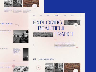 Travel in France Website Design design france landing page page tour travel ui web design