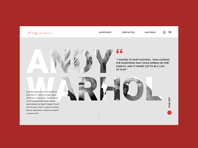 Andy Warhol Landing Page&