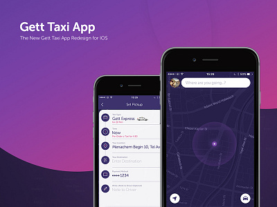 Gett Taxi App - Main Screens interactive design ui design ux design