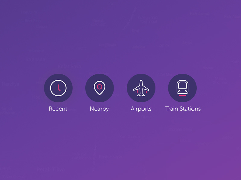 Gett Taxi App - Custom Icons Set 2