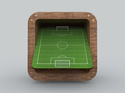 The football field 3d icon