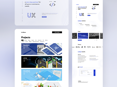 UnitBean branding design ecommerce landing site ui ux web