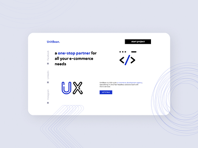 UnitBean branding design ecommerce landing ui ux web