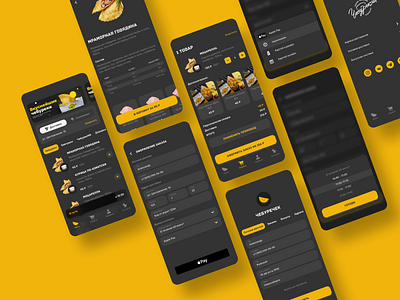Cheburek.me app delivery design fastfood food ui ux