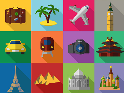 Travel icons