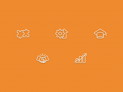 Icons icons linear orange seo service web