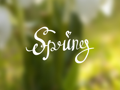 Spring is coming caligraphy calligraphy curves font green lettering spring
