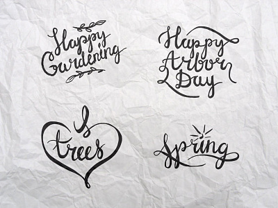 Hand lettering digital studies arbor arbor day calligraphy digital font gardening handlettering lettering spring trees