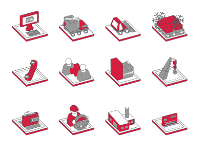 Icons for brick factory