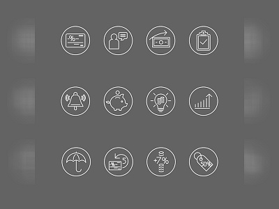 icons for finance service web site