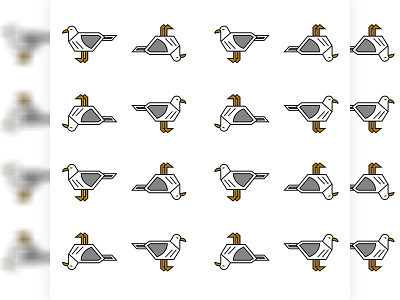 Seagull graphic art bird flat graphic gull icon modern nature pattern seagull vector