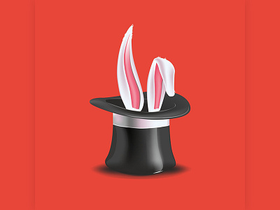 Rabbit hat vector graphic