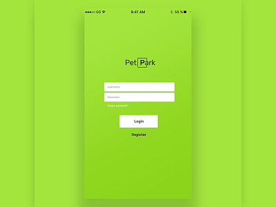 Pet related app login screen app for login pet screen